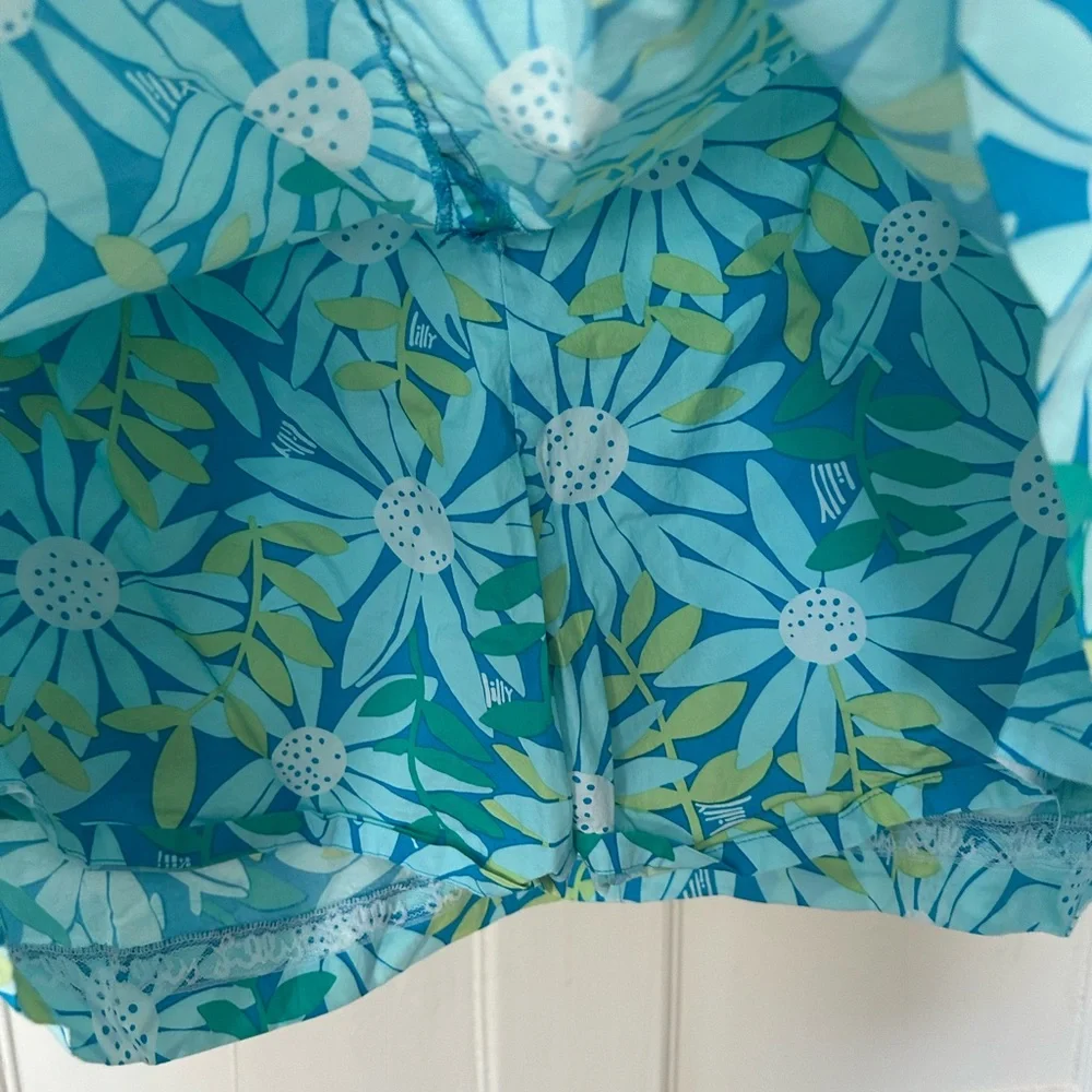 Lilly Pulitzer Blue and Green Floral Skort size 16